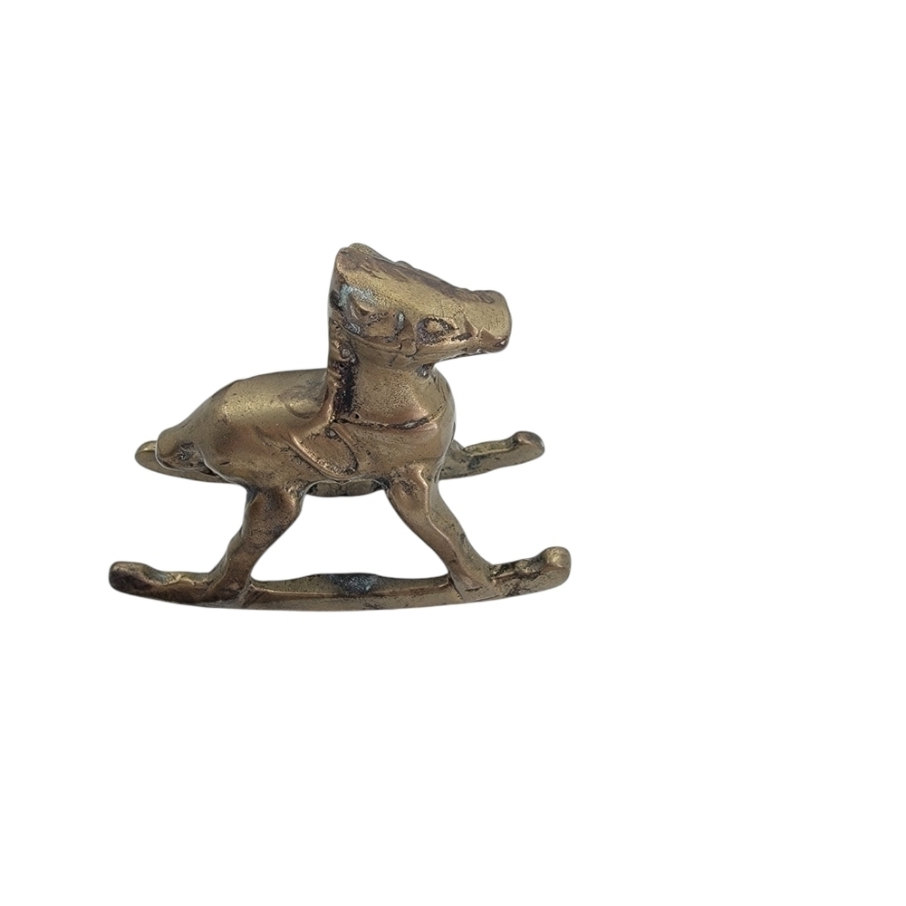 Vintage brass rocking horse - Picture 5 of 7